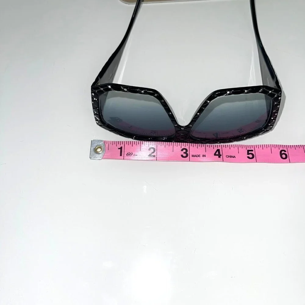 Helena Rubinstein Rhinestone Studded Sunglasses Womens One Size Vintage Black